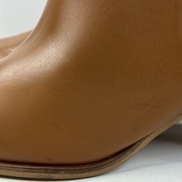 Everlane The Heel Ankle Boot Leather Block Heel Cognac Brown Women 10.5 NWOB - Picture 12 of 12